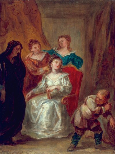 Scena da Don Chisciotte: Sancio Panza intrattiene la Duchessa, 1735 da John Vanderbank